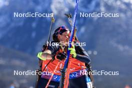 16.03.2024, Canmore, Canada (CAN): Justine Braisaz-Bouchet (FRA), Lisa Vittozzi (ITA), (l-r) - IBU World Cup Biathlon, pursuit women, Canmore (CAN). www.nordicfocus.com. © Manzoni/NordicFocus. Every downloaded picture is fee-liable.