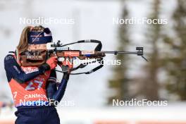 16.03.2024, Canmore, Canada (CAN): Michela Carrara (ITA) - IBU World Cup Biathlon, pursuit women, Canmore (CAN). www.nordicfocus.com. © Manzoni/NordicFocus. Every downloaded picture is fee-liable.