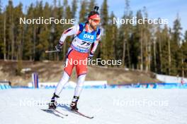 15.03.2024, Canmore, Canada (CAN): Aleksandr Starodubets (KOR) - IBU World Cup Biathlon, sprint men, Canmore (CAN). www.nordicfocus.com. © Manzoni/NordicFocus. Every downloaded picture is fee-liable.