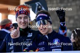 15.03.2024, Canmore, Canada (CAN): Vebjoern Soerum (NOR), Didier Bionaz (ITA), (l-r) - IBU World Cup Biathlon, sprint men, Canmore (CAN). www.nordicfocus.com. © Manzoni/NordicFocus. Every downloaded picture is fee-liable.