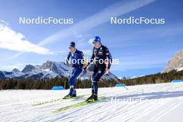 15.03.2024, Canmore, Canada (CAN): Martin Ponsiluoma (SWE), Lukas Hofer (ITA), (l-r) - IBU World Cup Biathlon, sprint men, Canmore (CAN). www.nordicfocus.com. © Manzoni/NordicFocus. Every downloaded picture is fee-liable.