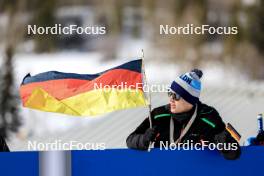 15.03.2024, Canmore, Canada (CAN): Event Feature: Fan with German flag - IBU World Cup Biathlon, sprint men, Canmore (CAN). www.nordicfocus.com. © Manzoni/NordicFocus. Every downloaded picture is fee-liable.