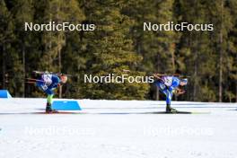 15.03.2024, Canmore, Canada (CAN): Lovro Planko (SLO), Dmytro Pidruchnyi (UKR), (l-r) - IBU World Cup Biathlon, sprint men, Canmore (CAN). www.nordicfocus.com. © Manzoni/NordicFocus. Every downloaded picture is fee-liable.