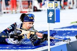14.03.2024, Canmore, Canada (CAN): Julia Simon (FRA) - IBU World Cup Biathlon, sprint women, Canmore (CAN). www.nordicfocus.com. © Manzoni/NordicFocus. Every downloaded picture is fee-liable.