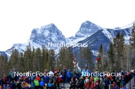 14.03.2024, Canmore, Canada (CAN): Event Feature: Fans on the grandstand - IBU World Cup Biathlon, sprint women, Canmore (CAN). www.nordicfocus.com. © Manzoni/NordicFocus. Every downloaded picture is fee-liable.