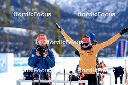 14.03.2024, Canmore, Canada (CAN): Selina Grotian (GER), Vanessa Voigt (GER), (l-r) - IBU World Cup Biathlon, sprint women, Canmore (CAN). www.nordicfocus.com. © Manzoni/NordicFocus. Every downloaded picture is fee-liable.
