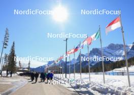 14.03.2024, Canmore, Canada (CAN): Event Feature: Flags - IBU World Cup Biathlon, sprint women, Canmore (CAN). www.nordicfocus.com. © Manzoni/NordicFocus. Every downloaded picture is fee-liable.