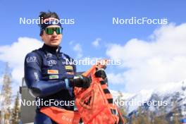 13.03.2024, Canmore, Canada (CAN): Tommaso Giacomel (ITA) - IBU World Cup Biathlon, training, Canmore (CAN). www.nordicfocus.com. © Manzoni/NordicFocus. Every downloaded picture is fee-liable.
