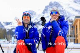 13.03.2024, Canmore, Canada (CAN): Armin Auchentaller (ITA), Coach Team USA, Emil Bormetti (ITA), (l-r) - IBU World Cup Biathlon, training, Canmore (CAN). www.nordicfocus.com. © Manzoni/NordicFocus. Every downloaded picture is fee-liable.