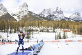12.03.2024, Canmore, Canada (CAN): Julia Simon (FRA) - IBU World Cup Biathlon, training, Canmore (CAN). www.nordicfocus.com. © Manzoni/NordicFocus. Every downloaded picture is fee-liable.