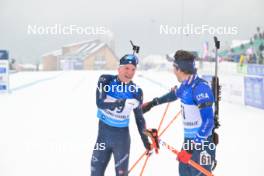 24.01.2024, Brezno-Osrblie, Slovakia (SVK): Vaclav Cervenka (USA), Vincent Bonacci (USA), (l-r) - IBU Open European Championships Biathlon, individual men, Brezno-Osrblie (SVK). www.nordicfocus.com. © Reichert/NordicFocus. Every downloaded picture is fee-liable.