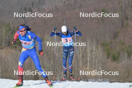 28.01.2024, Brezno-Osrblie, Slovakia (SVK): George Buta (ROU), Theo Guiraud Poillot (FRA), (l-r) - IBU Open European Championships Biathlon, mixed relay, Brezno-Osrblie (SVK). www.nordicfocus.com. © Reichert/NordicFocus. Every downloaded picture is fee-liable.