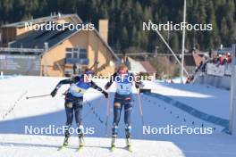 28.01.2024, Brezno-Osrblie, Slovakia (SVK): Ida Lien (NOR), Maren Kirkeeide (NOR), (l-r) - IBU Open European Championships Biathlon, mixed relay, Brezno-Osrblie (SVK). www.nordicfocus.com. © Reichert/NordicFocus. Every downloaded picture is fee-liable.