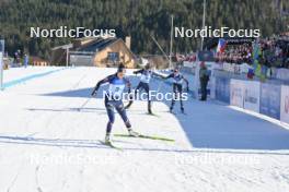 28.01.2024, Brezno-Osrblie, Slovakia (SVK): Camille Bened (FRA), Hannah Auchentaller (ITA), Beatrice Trabucchi (ITA), (l-r) - IBU Open European Championships Biathlon, mixed relay, Brezno-Osrblie (SVK). www.nordicfocus.com. © Reichert/NordicFocus. Every downloaded picture is fee-liable.