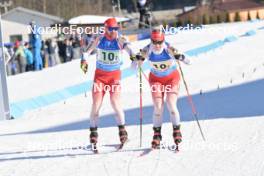 28.01.2024, Brezno-Osrblie, Slovakia (SVK): Dajan Danuser (SUI), Lydia Hiernickel (SUI), (l-r) - IBU Open European Championships Biathlon, mixed relay, Brezno-Osrblie (SVK). www.nordicfocus.com. © Reichert/NordicFocus. Every downloaded picture is fee-liable.
