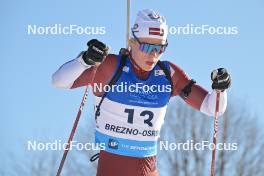 26.01.2024, Brezno-Osrblie, Slovakia (SVK): Renars Birkentals (LAT) - IBU Open European Championships Biathlon, sprint men, Brezno-Osrblie (SVK). www.nordicfocus.com. © Reichert/NordicFocus. Every downloaded picture is fee-liable.