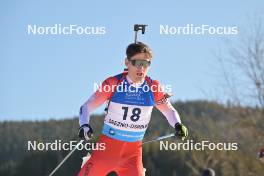 26.01.2024, Brezno-Osrblie, Slovakia (SVK): Zachary Connelly (CAN) - IBU Open European Championships Biathlon, sprint men, Brezno-Osrblie (SVK). www.nordicfocus.com. © Reichert/NordicFocus. Every downloaded picture is fee-liable.