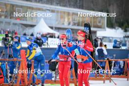 26.01.2024, Brezno-Osrblie, Slovakia (SVK): Maria Remenova (SVK), Zuzana Remenova (SVK), (l-r) - IBU Open European Championships Biathlon, sprint women, Brezno-Osrblie (SVK). www.nordicfocus.com. © Reichert/NordicFocus. Every downloaded picture is fee-liable.