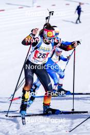 22.03.2024, Meribel, France (FRA): Olivia Brun (FRA) - French Championships biathlon, mass, Meribel (FRA). www.nordicfocus.com. © Thibaut/NordicFocus. Every downloaded picture is fee-liable.