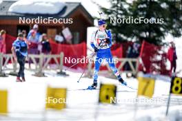 22.03.2024, Meribel, France (FRA): Lucas Bourcey (FRA) - French Championships biathlon, mass, Meribel (FRA). www.nordicfocus.com. © Thibaut/NordicFocus. Every downloaded picture is fee-liable.