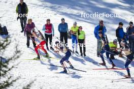 22.03.2024, Meribel, France (FRA): Martin Botet (FRA), Valentin Lejeune (FRA), Emilien Jacquelin (FRA), (l-r)  - French Championships biathlon, mass, Meribel (FRA). www.nordicfocus.com. © Thibaut/NordicFocus. Every downloaded picture is fee-liable.