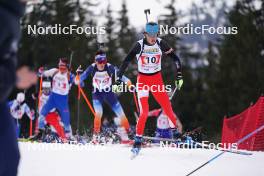 23.03.2024, Meribel, France (FRA): Mathis Laine (FRA) - French Championships biathlon, relay, Meribel (FRA). www.nordicfocus.com. © Thibaut/NordicFocus. Every downloaded picture is fee-liable.