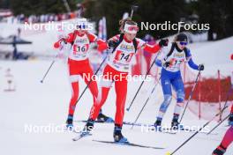 23.03.2024, Meribel, France (FRA): Lena Brun (FRA) - French Championships biathlon, relay, Meribel (FRA). www.nordicfocus.com. © Thibaut/NordicFocus. Every downloaded picture is fee-liable.