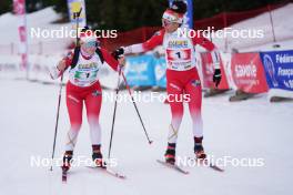 23.03.2024, Meribel, France (FRA): Lena Moretti (FRA), Matilda Dodos (FRA), (l-r) - French Championships biathlon, relay, Meribel (FRA). www.nordicfocus.com. © Thibaut/NordicFocus. Every downloaded picture is fee-liable.