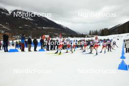 23.03.2024, Ulrichen, Switzerland (SUI): Event Feature: Start of menÕs Race- Swiss Championships biathlon, mass, Ulrichen (SUI). www.nordicfocus.com. © Manzoni/NordicFocus. Every downloaded picture is fee-liable.
