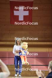 23.03.2024, Oberwald, Switzerland (SUI): Franziska Keller (SUI) - Swiss Championships biathlon, prize giving ceremony, Oberwald (SUI). www.nordicfocus.com. © Manzoni/NordicFocus. Every downloaded picture is fee-liable.