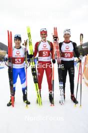23.03.2024, Ulrichen, Switzerland (SUI): Levin Kunz (SUI), Remo Burch (SUI), Bjoern Niederhauser (SUI), (l-r) - Swiss Championships biathlon, mass, Ulrichen (SUI). www.nordicfocus.com. © Manzoni/NordicFocus. Every downloaded picture is fee-liable.