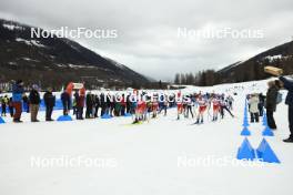 23.03.2024, Ulrichen, Switzerland (SUI): Event Feature: Start of menÕs Race- Swiss Championships biathlon, mass, Ulrichen (SUI). www.nordicfocus.com. © Manzoni/NordicFocus. Every downloaded picture is fee-liable.