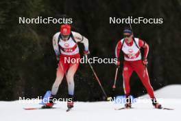 23.03.2024, Ulrichen, Switzerland (SUI): Silvano Demarmels (SUI), Loris Maier (SUI), (l-r) - Swiss Championships biathlon, mass, Ulrichen (SUI). www.nordicfocus.com. © Manzoni/NordicFocus. Every downloaded picture is fee-liable.