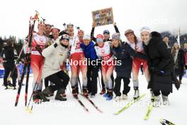 23.03.2024, Ulrichen, Switzerland (SUI): Lydia Hiernickel (SUI), Flavia Barmettler (SUI), Lea Meier (SUI), Amy Baserga (SUI), Flurina Volken (SUI), Susi Meinen (SUI), Irene Cadurisch (SUI), Aita Gasparin (SUI), Elisa Gasparin (SUI), Lena Haecki-Gross (SUI), Ladina Meier-Ruge (SUI) (l-r) - Swiss Championships biathlon, mass, Ulrichen (SUI). www.nordicfocus.com. © Manzoni/NordicFocus. Every downloaded picture is fee-liable.