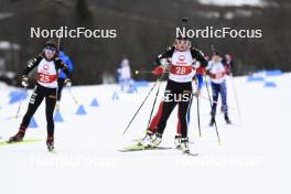 23.03.2024, Ulrichen, Switzerland (SUI): Lisa Urfer (SUI), Lara Marti (SUI), (l-r) - Swiss Championships biathlon, mass, Ulrichen (SUI). www.nordicfocus.com. © Manzoni/NordicFocus. Every downloaded picture is fee-liable.