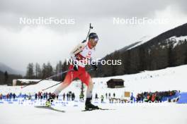 23.03.2024, Ulrichen, Switzerland (SUI): Joscha Burkhalter (SUI) - Swiss Championships biathlon, mass, Ulrichen (SUI). www.nordicfocus.com. © Manzoni/NordicFocus. Every downloaded picture is fee-liable.
