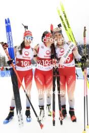 23.03.2024, Ulrichen, Switzerland (SUI): Aita Gasparin (SUI), Lena Haecki-Gross (SUI), Flurina Volken (SUI), (l-r) - Swiss Championships biathlon, mass, Ulrichen (SUI). www.nordicfocus.com. © Manzoni/NordicFocus. Every downloaded picture is fee-liable.