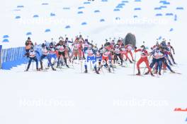24.03.2024, Ulrichen, Switzerland (SUI): Event Feature: the start of competition - Swiss Championships biathlon, single mixed relay, Ulrichen (SUI). www.nordicfocus.com. © Manzoni/NordicFocus. Every downloaded picture is fee-liable.