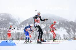 24.03.2024, Ulrichen, Switzerland (SUI): Bjoern Niederhauser (SUI), Remo Burch (SUI), (l-r) - Swiss Championships biathlon, single mixed relay, Ulrichen (SUI). www.nordicfocus.com. © Manzoni/NordicFocus. Every downloaded picture is fee-liable.