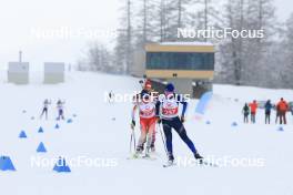 24.03.2024, Ulrichen, Switzerland (SUI): Lukas Fliri (SUI), Vince Vogel (SUI), (l-r) - Swiss Championships biathlon, single mixed relay, Ulrichen (SUI). www.nordicfocus.com. © Manzoni/NordicFocus. Every downloaded picture is fee-liable.