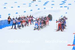 24.03.2024, Ulrichen, Switzerland (SUI): Event Feature:  the start of competition - Swiss Championships biathlon, single mixed relay, Ulrichen (SUI). www.nordicfocus.com. © Manzoni/NordicFocus. Every downloaded picture is fee-liable.