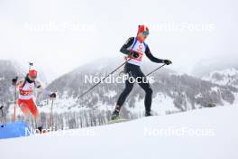24.03.2024, Ulrichen, Switzerland (SUI): Silvano Demarmels (SUI), Jakob Sirenko (SUI), (l-r) - Swiss Championships biathlon, single mixed relay, Ulrichen (SUI). www.nordicfocus.com. © Manzoni/NordicFocus. Every downloaded picture is fee-liable.