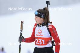 24.03.2024, Ulrichen, Switzerland (SUI): Julia Burch (SUI) - Swiss Championships biathlon, single mixed relay, Ulrichen (SUI). www.nordicfocus.com. © Manzoni/NordicFocus. Every downloaded picture is fee-liable.