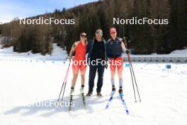 22.03.2024, Ulrichen, Switzerland (SUI): Lena Haecki-Gross (SUI), Beat Schilter (SUI), CEO Nordisches Zentrum Goms, Sebastian Stalder (SUI), (l-r) - Swiss Championships biathlon, sprint, Ulrichen (SUI). www.nordicfocus.com. © Manzoni/NordicFocus. Every downloaded picture is fee-liable.