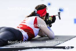22.03.2024, Ulrichen, Switzerland (SUI): Chiara Arnet (SUI) - Swiss Championships biathlon, sprint, Ulrichen (SUI). www.nordicfocus.com. © Manzoni/NordicFocus. Every downloaded picture is fee-liable.