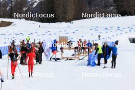 22.03.2024, Ulrichen, Switzerland (SUI): Event Feature: Overview over the team area - Swiss Championships biathlon, sprint, Ulrichen (SUI). www.nordicfocus.com. © Manzoni/NordicFocus. Every downloaded picture is fee-liable.