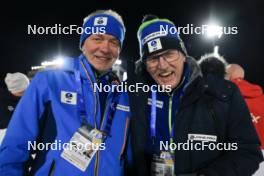 14.02.2024, Nove Mesto na Morave, Czechia (CZE): Dr. Franz Steinle (GER), IBU Executive Board Member and President of DSV, Tore Boygard (NOR), IBU Executive Board Member, (l-r) - IBU World Championships Biathlon, individual men, Nove Mesto na Morave (CZE). www.nordicfocus.com. © Manzoni/NordicFocus. Every downloaded picture is fee-liable.