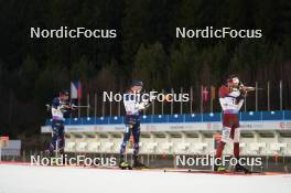 18.02.2024, Nove Mesto na Morave, Czechia (CZE): Tarjei Boe (NOR), Andrejs Rastorgujevs (LAT), (l-r) - IBU World Championships Biathlon, mass men, Nove Mesto na Morave (CZE). www.nordicfocus.com. © Thibaut/NordicFocus. Every downloaded picture is fee-liable.