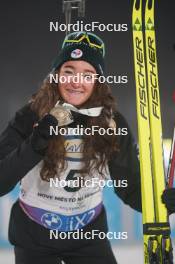 07.02.2024, Nove Mesto na Morave, Czechia (CZE): Lou Jeanmonnot (FRA) - IBU World Championships Biathlon, medals, Nove Mesto na Morave (CZE). www.nordicfocus.com. © Thibaut/NordicFocus. Every downloaded picture is fee-liable.