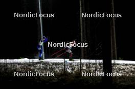 07.02.2024, Nove Mesto na Morave, Czechia (CZE): Kristo Siimer (EST), Edgars Mise (LAT), (l-r) - IBU World Championships Biathlon, mixed relay, Nove Mesto na Morave (CZE). www.nordicfocus.com. © Manzoni/NordicFocus. Every downloaded picture is fee-liable.